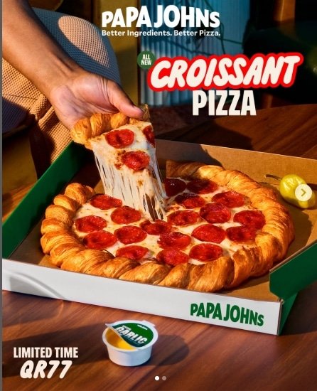 Papa Johns New Croissant Pizza