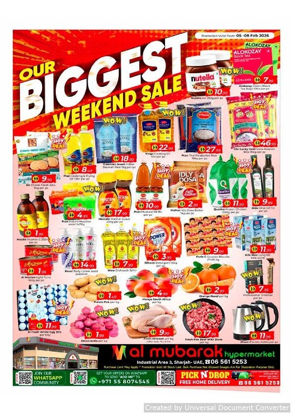 AL MUBARAK leaflet cover page